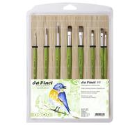 Set 8 pennelli in fibra sintetica DA VINCI - FIT - linea Scuola e Hobby (5329)