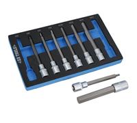 Set 8 pezzi prese esagonali a brugola per azionamento da 1/2" extra lunghe 14...