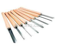 SET 8 PEZZI SCALPELLI SGORBIE PER TORNIO DA LEGNO SCHEPPACH