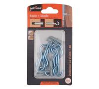 SET 8 PEZZI VITI VITE A GANCIO 3.2X55 MM + TASSELLI CON ALETTE TASSELLO M6 90738