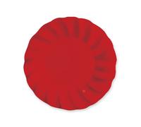 Set 8 Piatti Dessert Natalizi Wavy Rossi 20 cm in Cartoncino Big Party