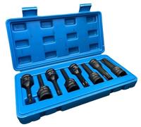 Set 8 PZ Chiavi A Bussola Torx a Impatto Attacco 1/2 da T30 a T80 Con Custodia Rigida