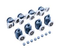 Set 8 Rotelle e Rulli di Ricambio per Box Doccia - Cuscinetti 24 mm - Rotelline Box Doccia - Ruote Doccia per Porta Scorrevole - con Viti per Porta Della Doccia