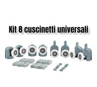 Set 8 Rulli Rotelle Ruote di Ricambio per Box Doccia Cuscinetti Porta Scorrevole