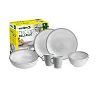 Brunner Set Stoviglie melamina Tête-à-tête Bellagio 8pz Bianco