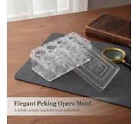 Set 8 tubi porta-monete con scatola trasparente per monete da collezione