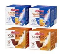 Set 80 Capsule Ristora Compatibili con le Macchine ad uso domestico Nescafè®* Dolce Gusto®* 40 Camomilla arancia miele 40 Cortado
