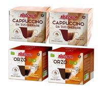 Set 80 Capsule Ristora Compatibili con le Macchine ad uso domestico Nescafè®* Dolce Gusto®* 40 Cappuccino da zuccherare 40 Orzo