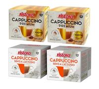 Set 80 Capsule Ristora Compatibili con le Macchine ad uso domestico Nescafè®* Dolce Gusto®* 40 Cappuccino premium 40 Cappuccino senza lattosio