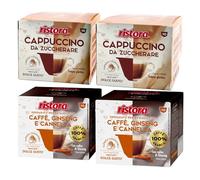 Set 80 Capsule Ristora Compatibili con le Macchine ad uso domestico Nescafè®* Dolce Gusto®* 40 Cappuccino da zuccherare 40 Ginseng cannella