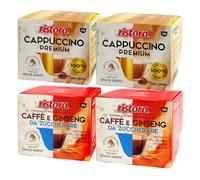 Set 80 Capsule Ristora Compatibili con le Macchine ad uso domestico Nescafè®* Dolce Gusto®* 40 Cappuccino premium 40 Ginseng da zuccherare