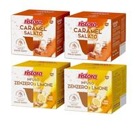 Set 80 Capsule Ristora Compatibili con le Macchine ad uso domestico Nescafè®* Dolce Gusto®* 40 Caramello salato 40 Infuso Zenzero e Limone