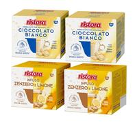 Set 80 Capsule Ristora Compatibili con le Macchine ad uso domestico Nescafè®* Dolce Gusto®* 40 Cioccolato bianco 40 Infuso Zenzero e Limone