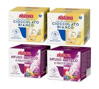Set 80 Capsule Ristora Compatibili con le Macchine ad uso domestico Nescafè®* Dolce Gusto®* 40 Cioccolato bianco 40 Infuso mirtilli frutti rossi