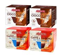 Set 80 Capsule Ristora Compatibili con le Macchine ad uso domestico Nescafè®* Dolce Gusto®* 40 Cioccolato 40 Ginseng da zuccherare