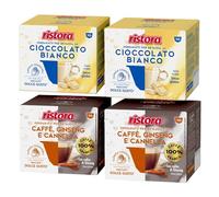 Set 80 Capsule Ristora Compatibili con le Macchine ad uso domestico Nescafè®* Dolce Gusto®* 40 Cioccolato bianco 40 Ginseng cannella