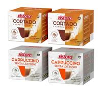 Set 80 Capsule Ristora Compatibili con le Macchine ad uso domestico Nescafè®* Dolce Gusto®* 40 Cortado 40 Cappuccino senza lattosio