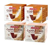 Set 80 Capsule Ristora Compatibili con le Macchine ad uso domestico Nescafè®* Dolce Gusto®* 40 Cortado 40 Cappuccino da zuccherare