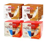 Set 80 Capsule Ristora Compatibili con le Macchine ad uso domestico Nescafè®* Dolce Gusto®* 40 Cortado 40 Ginseng da zuccherare