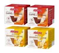 Set 80 Capsule Ristora Compatibili con le Macchine ad uso domestico Nescafè®* Dolce Gusto®* 40 Ginseng 40 Infuso Zenzero e Limone