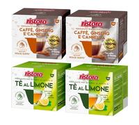 Set 80 Capsule Ristora Compatibili con le Macchine ad uso domestico Nescafè®* Dolce Gusto®* 40 Ginseng e cannella 40 The al limone