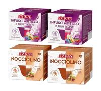 Set 80 Capsule Ristora Compatibili con le Macchine ad uso domestico Nescafè®* Dolce Gusto®* 40 Infuso mirtilli frutti rossi 40 Nocciolino
