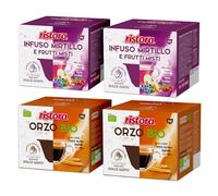 Set 80 Capsule Ristora Compatibili con le Macchine ad uso domestico Nescafè®* Dolce Gusto®* 40 Infuso mirtilli frutti rossi 40 Orzo