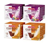 Set 80 Capsule Ristora Compatibili con le Macchine ad uso domestico Nescafè®* Dolce Gusto®* 40 Infuso mirtilli frutti rossi 40 Cortado