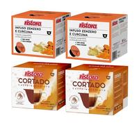 Set 80 Capsule Ristora Compatibili con le Macchine ad uso domestico Nescafè®* Dolce Gusto®* 40 Infuso zenzero e curcuma 40 Cortado