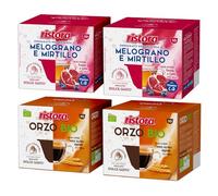 Set 80 Capsule Ristora Compatibili con le Macchine ad uso domestico Nescafè®* Dolce Gusto®* 40 Melograno e mirtillo 40 Orzo