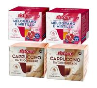Set 80 Capsule Ristora Compatibili con le Macchine ad uso domestico Nescafè®* Dolce Gusto®* 40 Melograno e mirtillo 40 Cappuccino da zuccherare