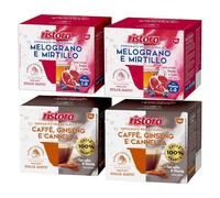 Set 80 Capsule Ristora Compatibili con le Macchine ad uso domestico Nescafè®* Dolce Gusto®* 40 Melograno e mirtillo 40 Ginseng cannella