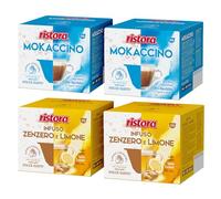 Set 80 Capsule Ristora Compatibili con le Macchine ad uso domestico Nescafè®* Dolce Gusto®* 40 Mokaccino 40 Infuso Zenzero e Limone