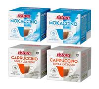 Set 80 Capsule Ristora Compatibili con le Macchine ad uso domestico Nescafè®* Dolce Gusto®* 40 Mokaccino 40 Cappuccino senza lattosio