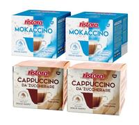 Set 80 Capsule Ristora Compatibili con le Macchine ad uso domestico Nescafè®* Dolce Gusto®* 40 Mokaccino 40 Cappuccino da zuccherare