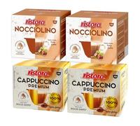 Set 80 Capsule Ristora Compatibili con le Macchine ad uso domestico Nescafè®* Dolce Gusto®* 40 Nocciolino 40 Cappuccino premium