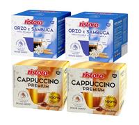 Set 80 Capsule Ristora Compatibili con le Macchine ad uso domestico Nescafè®* Dolce Gusto®* 40 orzo e sambuca 40 Cappuccino premium