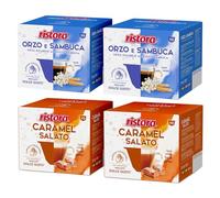 Set 80 Capsule Ristora Compatibili con le Macchine ad uso domestico Nescafè®* Dolce Gusto®* 40 orzo e sambuca 40 caramello salato