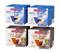 Set 80 Capsule Ristora Compatibili con le Macchine ad uso domestico Nescafè®* Dolce Gusto®* 40 orzo e sambuca 40 Ginseng cannella