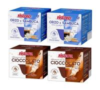 Set 80 Capsule Ristora Compatibili con le Macchine ad uso domestico Nescafè®* Dolce Gusto®* 40 orzo e sambuca 40 Cioccolato