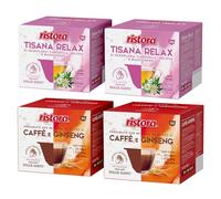 Set 80 Capsule Ristora Compatibili con le Macchine ad uso domestico Nescafè®* Dolce Gusto®* 40 Tisana relax 40 Ginseng