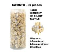 Cortek Set 80 sottotasti switch Kailh Midnight MX Silent Tactile
