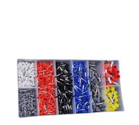 Set 800 Capicorda a Crimpare con per scatola Colorata Set 800 | 800 terminali per vari, standardizzati, per facile identificazione, protezione cavo, installazione rapida(1200)