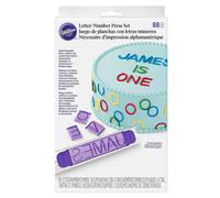 Set 88 Stampini in plastica per incidere Lettere e Numeri Wilton