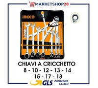 SET 8pz CHIAVI A CRICCHETTO 8 - 10 - 12 - 13 - 14 - 15 - 17 - 18