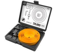 SET 8PZ FRESE A TAZZA BI-METALLO 64-76-89-102-127MM TOLSEN