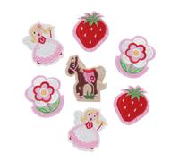 Set 9 Bambina Tema Motivi Su Feltro A Colla O Cucire Toppa Appliqué Ricamo