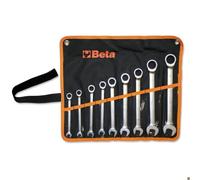 Set 9 chiavi combinate a cricchetto professionali con busta in tela Beta 141/B9