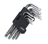 Set 9 chiavi Torx® In acciaio cromo vanadio, finitura al nickel vanadio, PZ.