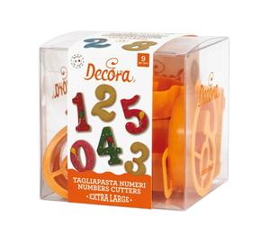 Set 9 Cutters Tagliapasta in plastica Numeri grandi h 7,5 cm